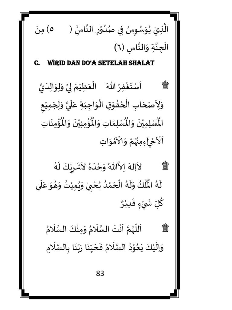 Dzikir dan Doa Setelah Sholat Wajib Lengkap dengan Tulisan Arab, Latin, dan Terjemahan