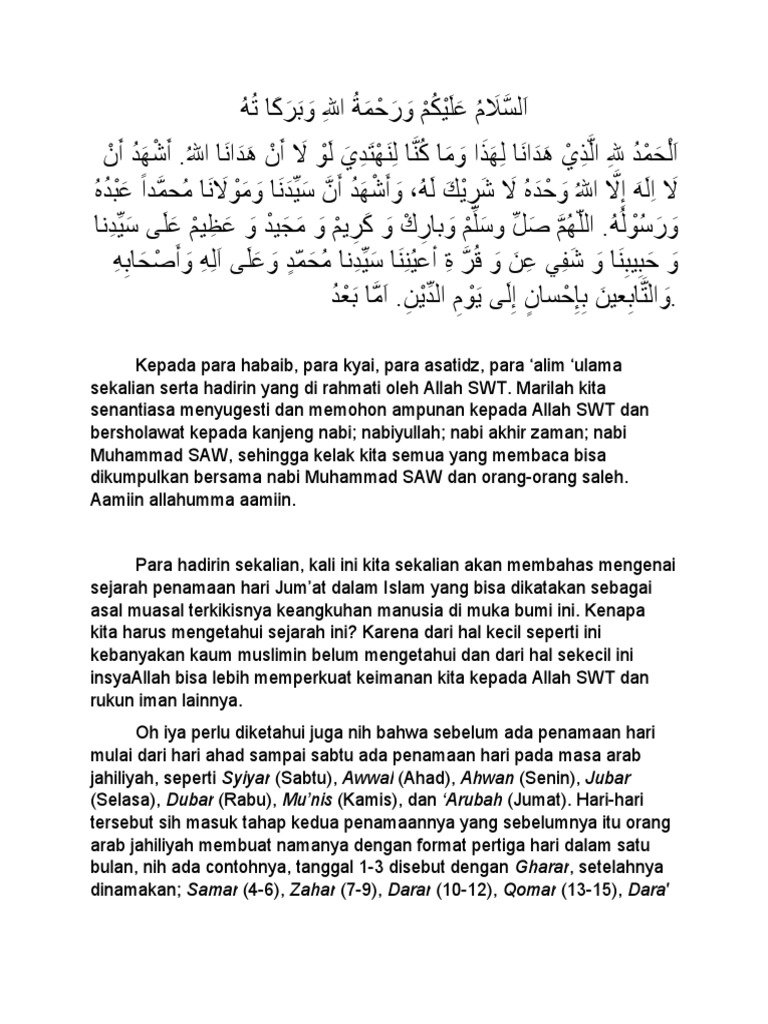 Mengungkap Asal Usul dan Makna Hari Jum\’at dalam Islam