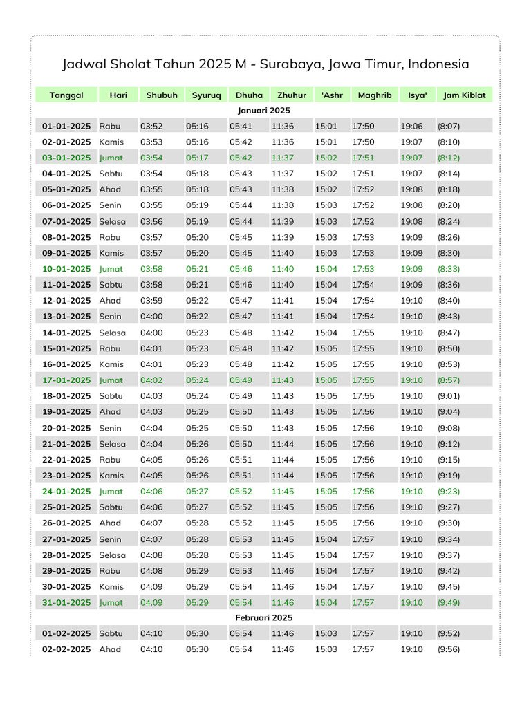 Jadwal Salat Jogja 1 Oktober 2025