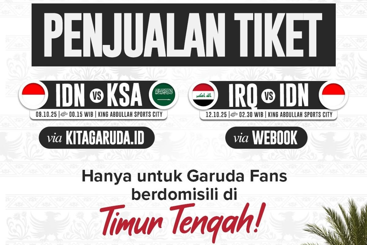 Harga Tiket Timnas Indonesia vs Arab Saudi dan Irak Mulai Rp 30 Ribuan!