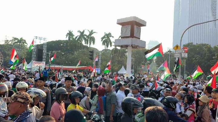 Polisi Turunkan 1.722 Personel Amankan Aksi Bela Palestina di Monas