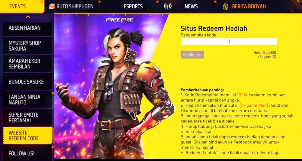 Klaim Kode Redeem FF 1 Oktober 2025, Masih Berlaku, Coba Dapat Senjata Sultan Spesial dari Garena, Gratis!
