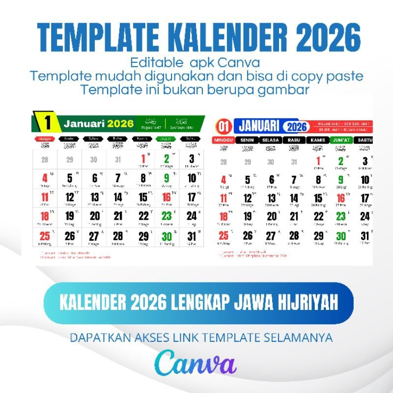 Kalender 2026: Lengkap, Masehi, Jawa, dan Hijriyah